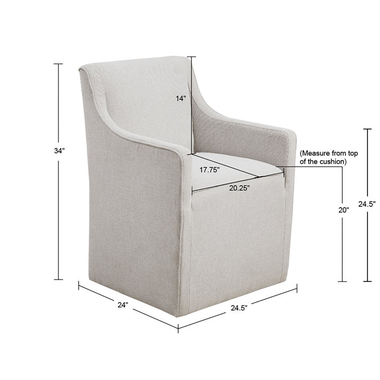 Slipcovered sales armchair dining